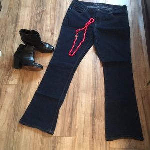Old Navy Rockstar Skinny Boot Cut Jeans Dark Rinse